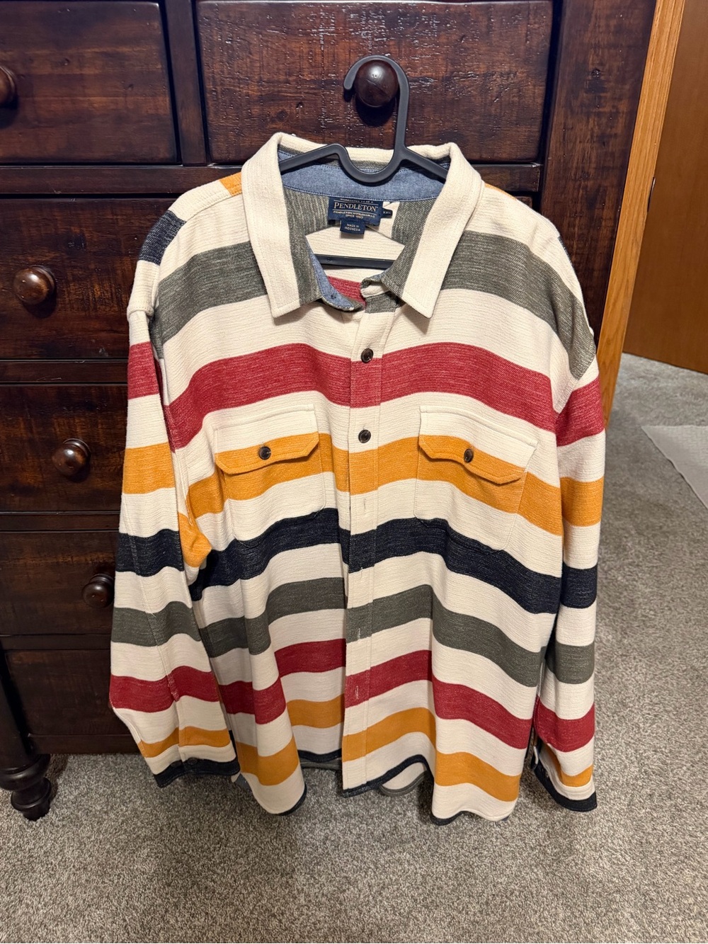 Pendleton Men's Driftwood Cotton Chamois Shirt